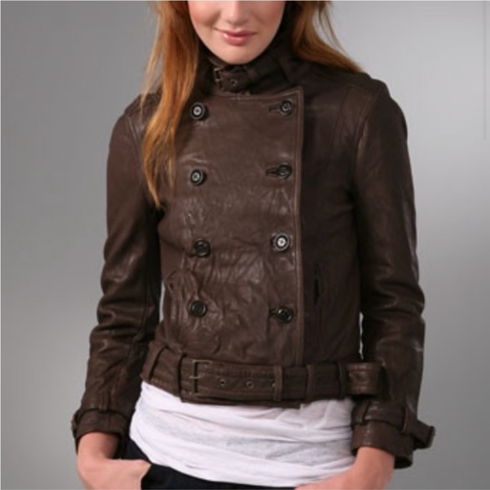 Madewell Wearmaster Brown Leather Bomber